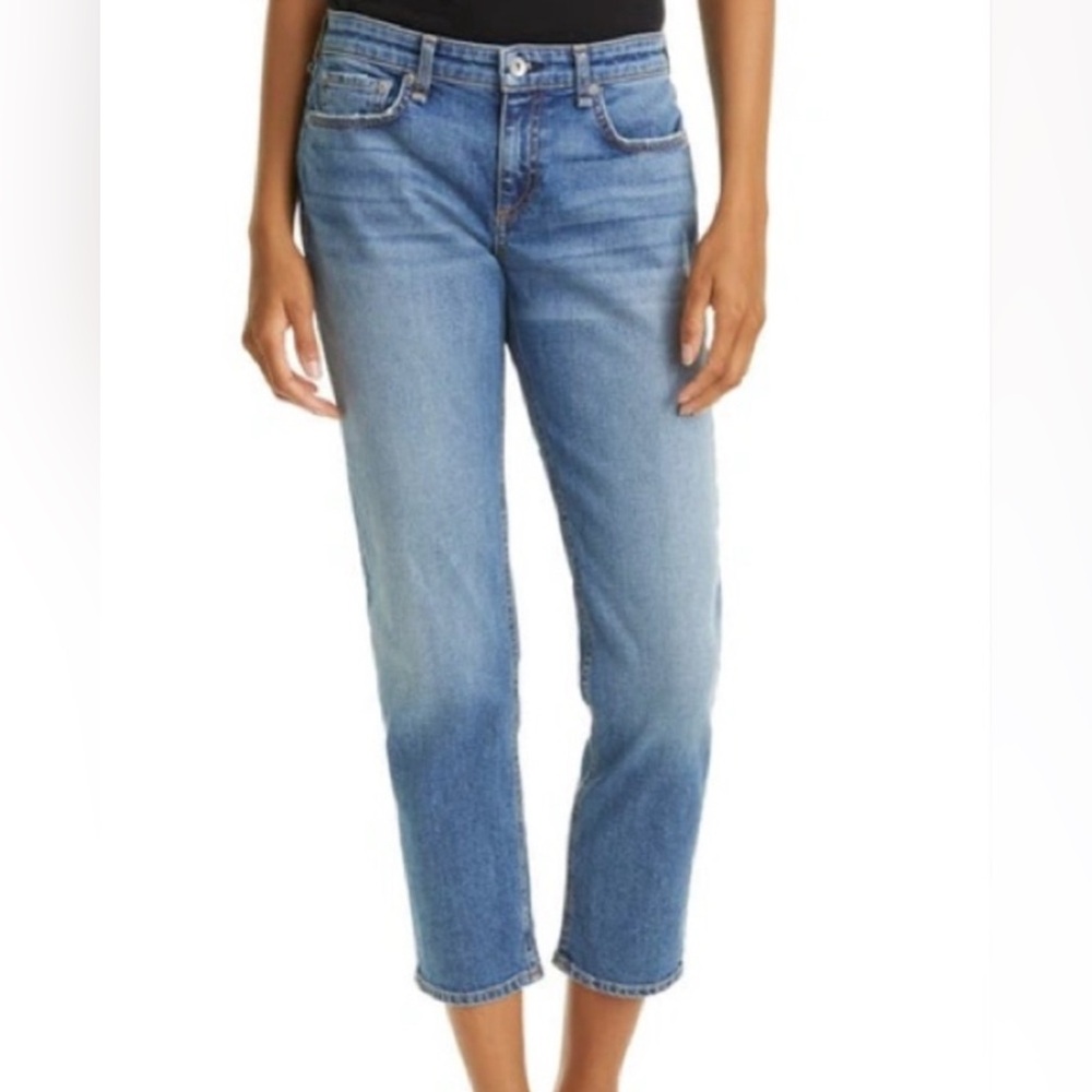 RAG & BONE Dre Low-Rise Ankle Slim Boyfriend in Clean Marie - NEW W/ TAGS
